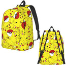 Axyaa Pokemoned Backpack - School Student Bookbag for Men and Women