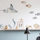 Axyaa Sharks Wall Decals | Ocean Animal Sticker | Under The Sea Nursery Decor