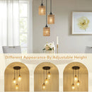 Axyaa Boho Retro E27 Pendant Lamp for Kitchen Bedroom Living Room Lighting
