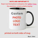 Personalized Photo Mug, Family, Kids, Lovers, Logo, Text Mugs by Axyaa