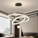 Axyaa Luxury Crystal Ceiling Chandelier LED Pendant Light for Living & Dining Room