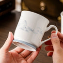 Axyaa Landscape Painting Ceramic Mug - 300ml Office Tea Cup