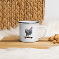 Axyaa Rock Hen Enamel Mug: Funny Animal Camping Cup for Farmhouse Decor, Holiday Gift