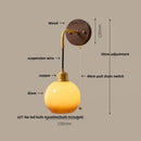 Axyaa Nordic LED Wall Lamp Walnut Wood Bar Porch Stair Light Adjustable Luminaire