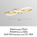 Axyaa LED Circle Ring Chandelier - Minimalist Aluminum Light, Dimmable for Living Room