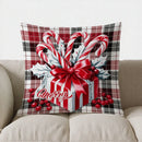Axyaa Christmas Candy Canes & Gift Pillow Cover - Sofa, Bedroom, Car - Home Decor