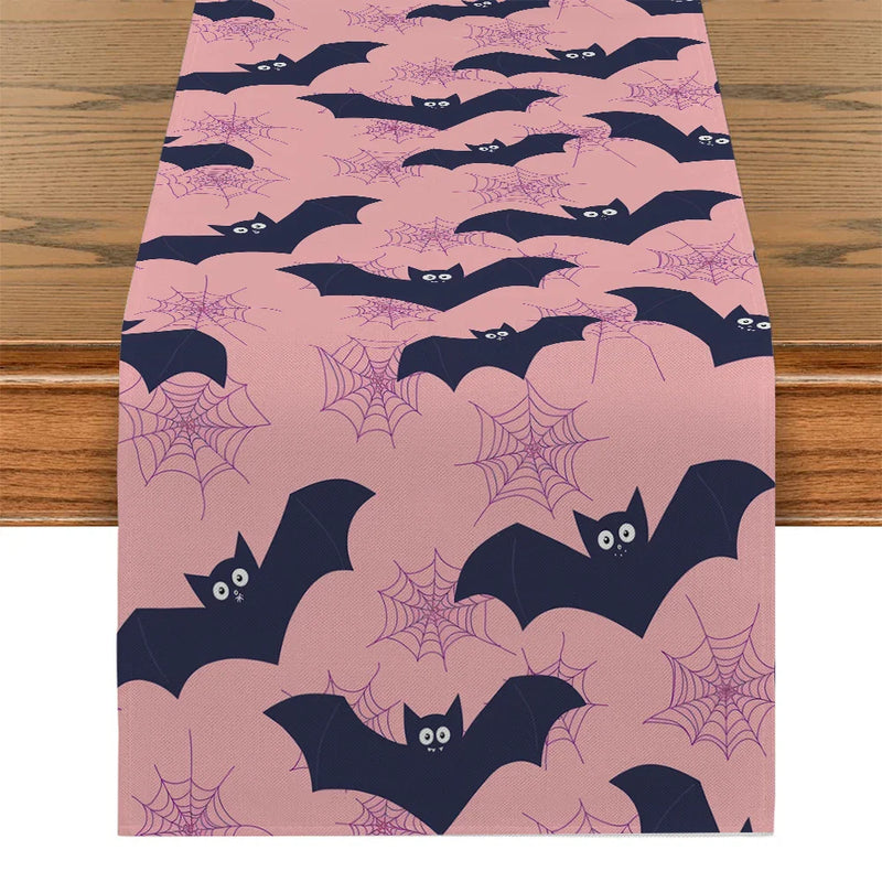 Halloween Spider Table Runner by Axyaa for Home Dining and Party Decor