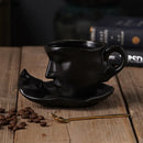 Axya Couple Kiss Ceramic Tea Coffee Cup Saucer Set Milk Mugs Drinkware