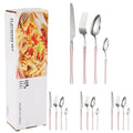 Axyaa 16-Piece Stainless Steel Tableware Set for Restaurants, Hotels, and Homes