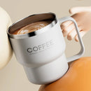 Axyaa Double-Wall Stainless Steel Coffee Mug with Lid, Spill-Proof Travel Cup