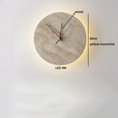 Axyaa Wabi Sabi LED Wall Lamps Yellow Travertine Stone Clock Stair Light
