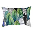 Axyaa Plant Art Polyester Rectangle Cushion Cover - Elegant Home Decor for Living Room Sofa
