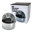 Axyaa Stainless Steel Circle Cookie Cutter Set for Baking & Pastry