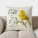 Axyaa Be Light Bird Pillow Cover for Sofa Bedroom Car - Decorative Cushion Cover