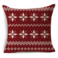Axyaa Red Striped Plaid Linen Cushion Cover 45X45CM Home Pillow Case