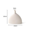 Axyaa Geometric Circular Ceramic Vase Desk Decoration Modern Home Decor Crafts