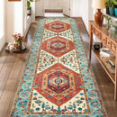 Axyaa Bohemian Style Runner Rug Retro Light Luxury Kitchen Carpets