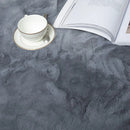 Axyaa Gray Faux Fur Carpet Soft Plush Rug for Modern Living Room and Children's Bedroom