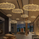 Axyaa White Gold Cloud Chandelier Sconce - Unique Hanging Lamp for Various Spaces