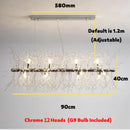 Axyaa Art Crystal Beads Chandelier: Luxury LED Pendant Lighting Fixture.