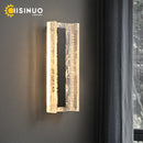 Axyaa 12W Acrylic Rectangle Copper Wall Sconce LED Light for Living Room & Bedroom
