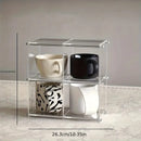 Axyaa Clear Acrylic Cup Display Organizer Kitchen Storage Stand