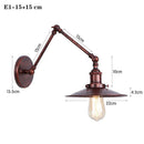 Axyaa Industrial Iron Long Arm LED Wall Sconce - E27 Socket