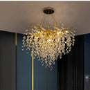 Axyaa Crystal G9 Chandelier: Modern Luxury Indoor LED Pendant Lights for Living Room