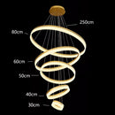Axyaa Nordic Home Decoration Stair Chandelier Living Bedroom Dining Pendant Ceiling Light