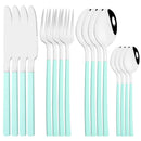 Axyaa Rose Gold Cutlery Set - 16-Piece Stainless Steel Dinnerware Flatware