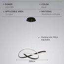 Axyaa LED Chandelier: Modern Dimmable Lighting for Home, Hotel, Living Room