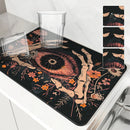 Axyaa Halloween Plants Drying Mat, Non-Slip Absorbent for Kitchen Counter