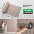Axyaa 3D Partition Splicing Stickers Self-Adhesive Foam Roll Set for Indoor Use