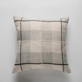 Axyaa Striped Embroidered Cushion Cover Brown Grey Cotton Linen 45x45cm 60x60cm