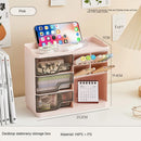Axyaa Slanted Pen Holder Desk Storage Box with Large Capacity Drawers