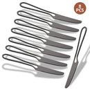 Axyaa Rainbow Steel Dinner Knives Set for Home and Restaurant