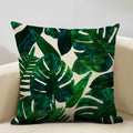 Axyaa Tropical Palm Leaf Cushion Cover 45x45cm Linen Pillowcase