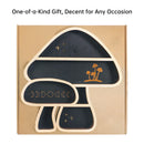 Axyaa Wooden Mushroom Wall Hanging Decoration and Storage Shelf