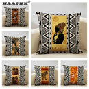 Axyaa Geometric Sofa Cushion Cover 45x45cm Linen Double-sided Print