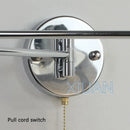 Axyaa Modern Chrome Swing Arm Wall Lamp LED Sconce Reading Light