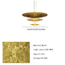 Axyaa Luxury Gold Disc Chandelier for Living Room & Dining Room