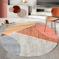 Light Luxury Round Rug by Axyaa: Stylish Teen Room Decor, Living Room Accent, Bedroom Mat