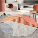 Light Luxury Round Rug by Axyaa: Stylish Teen Room Decor, Living Room Accent, Bedroom Mat