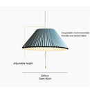 Axyaa Pleated Fabric Umbrella Chandelier LED - Modern Living Room Pendant Lights