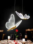 Axyaa Transparent LED Butterfly Chandelier for Home Decor and Lighting
