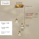 Axyaa Crystal LED Chandelier | Modern Nordic Design for Home Décor