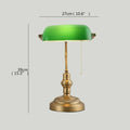 Axyaa Glass Desk Lamp Retro Design LED Pull Switch Home Office Bedroom Decor