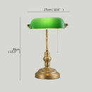 Axyaa Glass Desk Lamp Retro Design LED Pull Switch Home Office Bedroom Decor