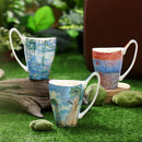Axyaa Nordic Couple Oil Painting Bone Mug Large Capacity Coffee Cup