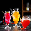 Axyaa Spiral Straw Vampire Glass - Creative Clear Cocktail Cup